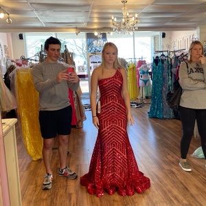 Jovani 06017 one should red dress